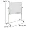 Emma and Oliver Double-Sided Mobile White Board Stand with Pen Tray